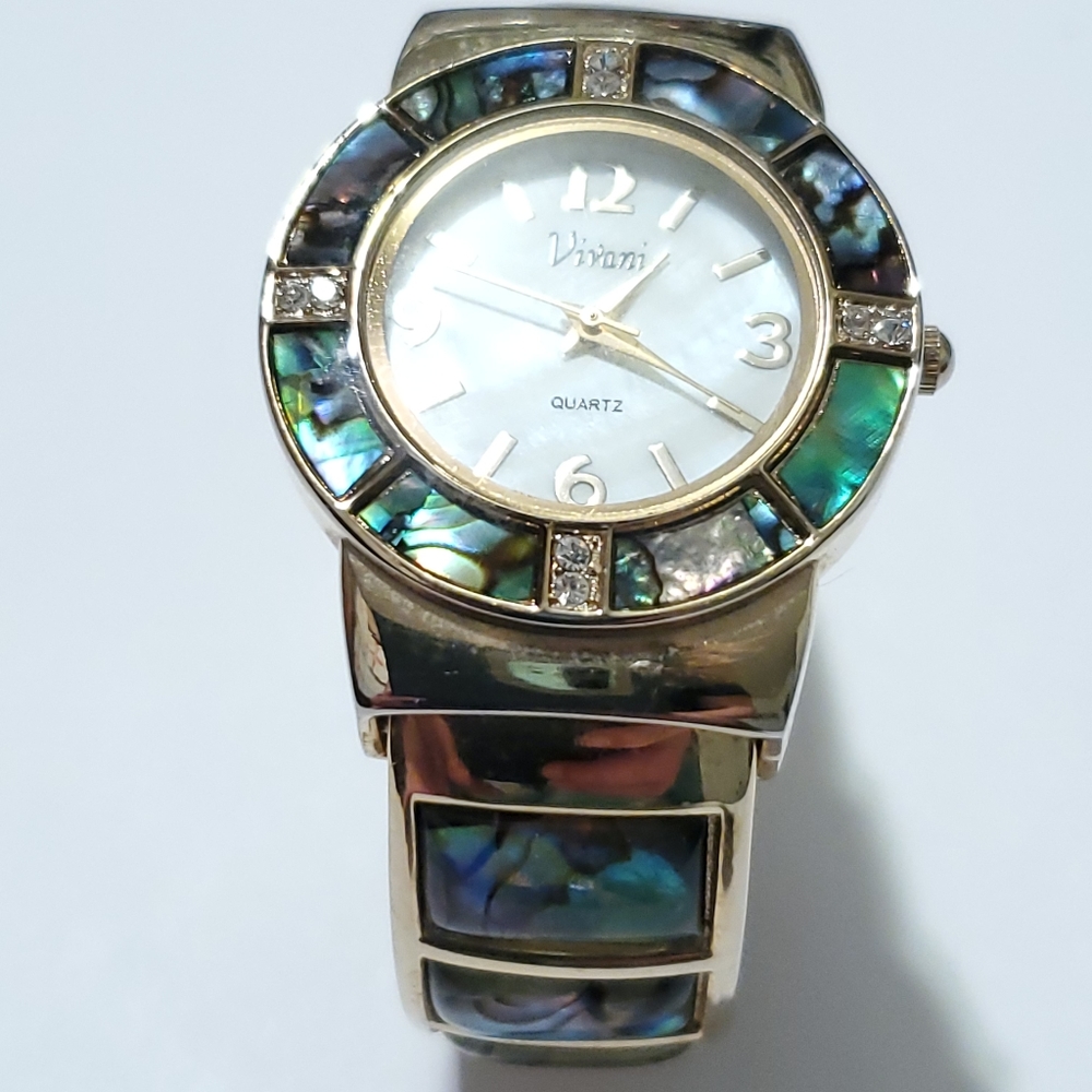 Ladies Gold Tone VIVANI CUFF Quartz WATCH WITH A